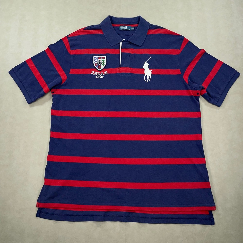 Polo by Ralph Lauren Navy and Red Striped Shirt